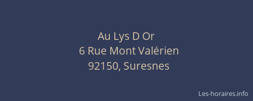 Au Lys D Or