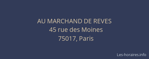 AU MARCHAND DE REVES
