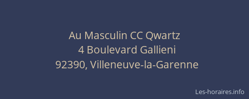 Au Masculin CC Qwartz