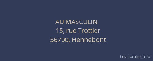 AU MASCULIN