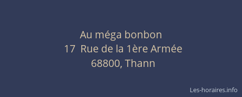 Au m&eacute;ga bonbon