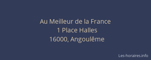 Au Meilleur de la France