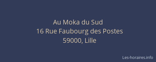Au Moka du Sud