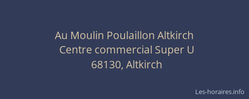 Au Moulin Poulaillon Altkirch