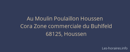Au Moulin Poulaillon Houssen