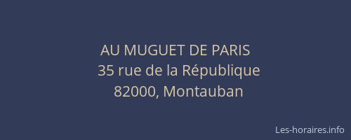 AU MUGUET DE PARIS