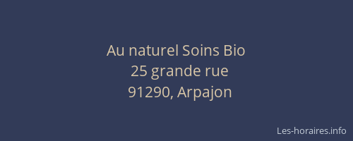 Au naturel Soins Bio