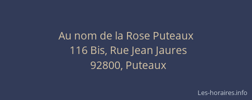 Au nom de la Rose Puteaux