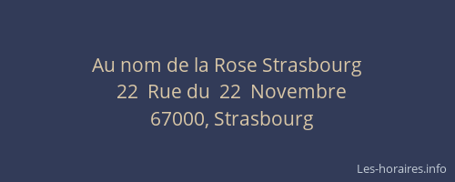 Au nom de la Rose Strasbourg