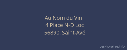Au Nom du Vin