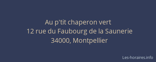 Au p'tit chaperon vert