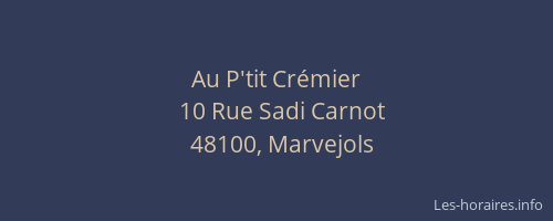Au P'tit Cr&eacute;mier