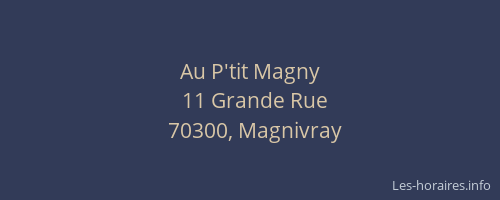 Au P'tit Magny