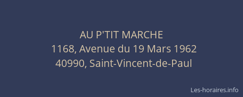 AU P'TIT MARCHE