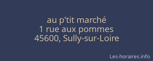 au p'tit marché
