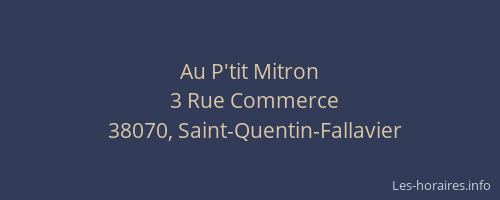 Au P'tit Mitron
