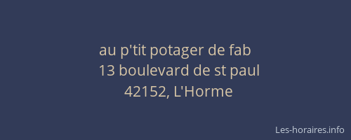 au p'tit potager de fab