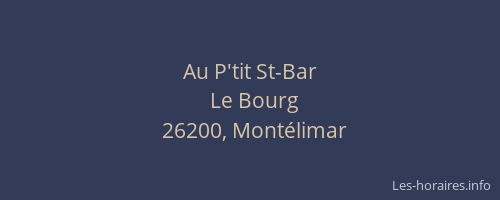 Au P'tit St-Bar