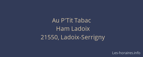 Au P'Tit Tabac