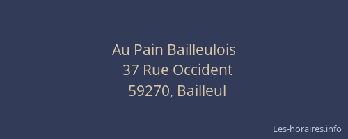 Au Pain Bailleulois