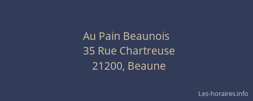 Au Pain Beaunois