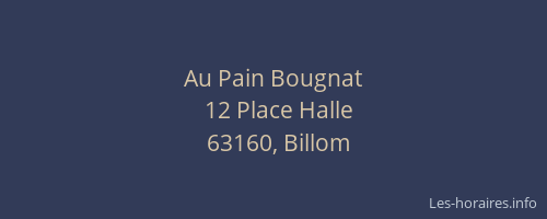 Au Pain Bougnat