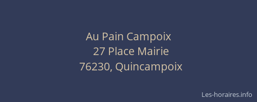 Au Pain Campoix