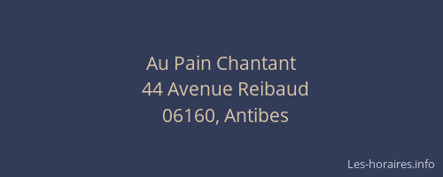 Au Pain Chantant