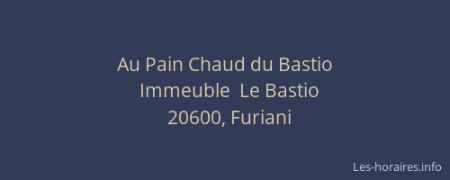 Au Pain Chaud du Bastio