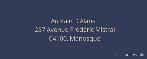 Au Pain D'Alana