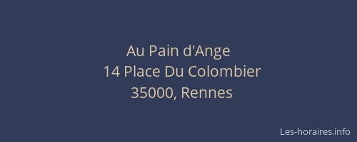 Au Pain d'Ange
