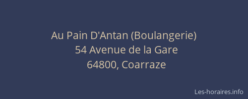 Au Pain D'Antan (Boulangerie)