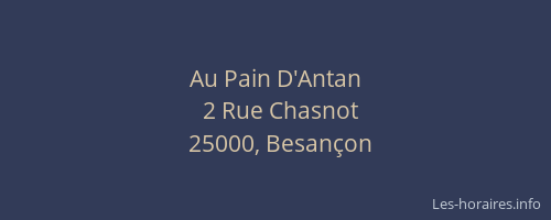 Au Pain D'Antan