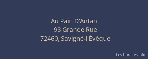 Au Pain D'Antan