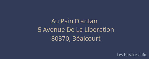 Au Pain D'antan