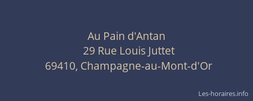 Au Pain d'Antan