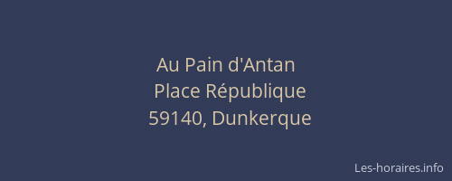 Au Pain d'Antan
