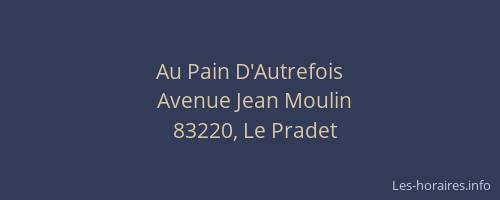 Au Pain D'Autrefois