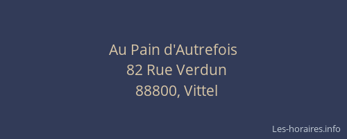 Au Pain d'Autrefois