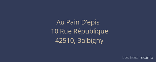 Au Pain D'epis