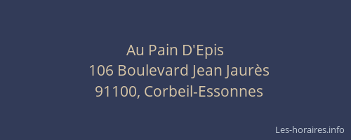 Au Pain D'Epis