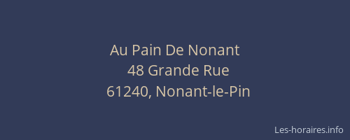 Au Pain De Nonant