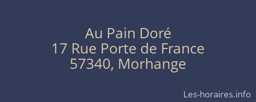 Au Pain Doré