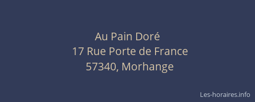 Au Pain Dor&eacute;