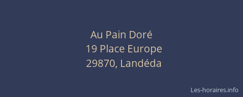Au Pain Dor&eacute;