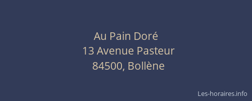 Au Pain Dor&eacute;