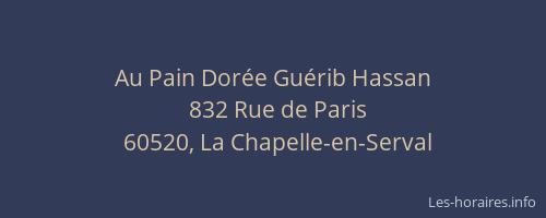 Au Pain Dor&eacute;e Gu&eacute;rib Hassan