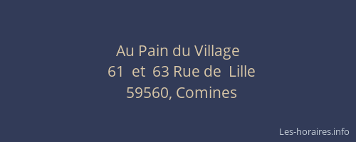 Au Pain du Village