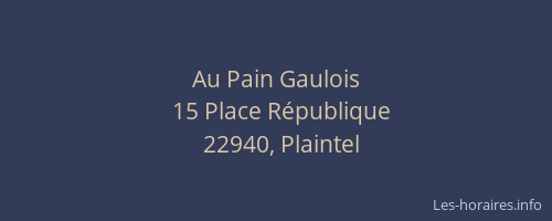 Au Pain Gaulois