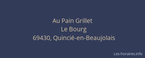 Au Pain Grillet